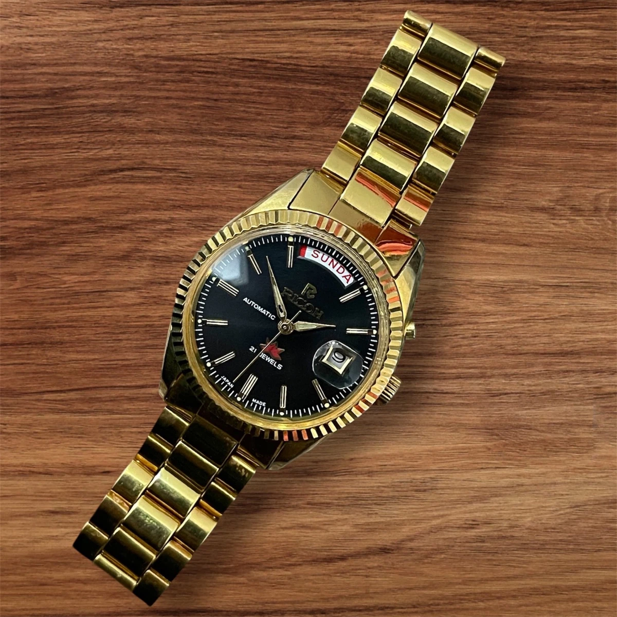 Ricoh Mechanical (Automatic) Gold Filled Case Wristwatches for