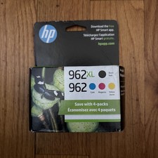 Brand New Genuine 4-pack HP 962XL Black  962 Color Ink - Sealed EXP- 2027 