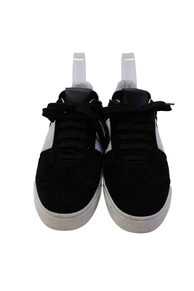 Женские замшевые спортивные кроссовки Valentino Garavani Rockstud черные размер 8,5 - Изображение 2 из 4