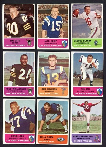 1962 FLEER FOOTBALL COMPLETE SET VG-EX KEMP BLANDA OTTO 558566 (KYCARDS)