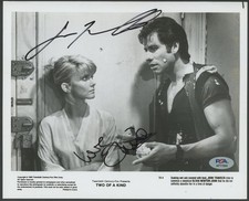 OLIVIA NEWTON-JOHN & JOHN TRAVOLTA dual-signed 8x10 | autographs - PSA/DNA cert