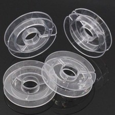 100pcs Clear Plastic Empty Spools Bobbin Reel for Thread Cord Wire Rope Chain