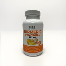 WELLNESS gardenTurmeric with Ginger 550mg Extra Strength. 90 Capsules Exp: 10/27