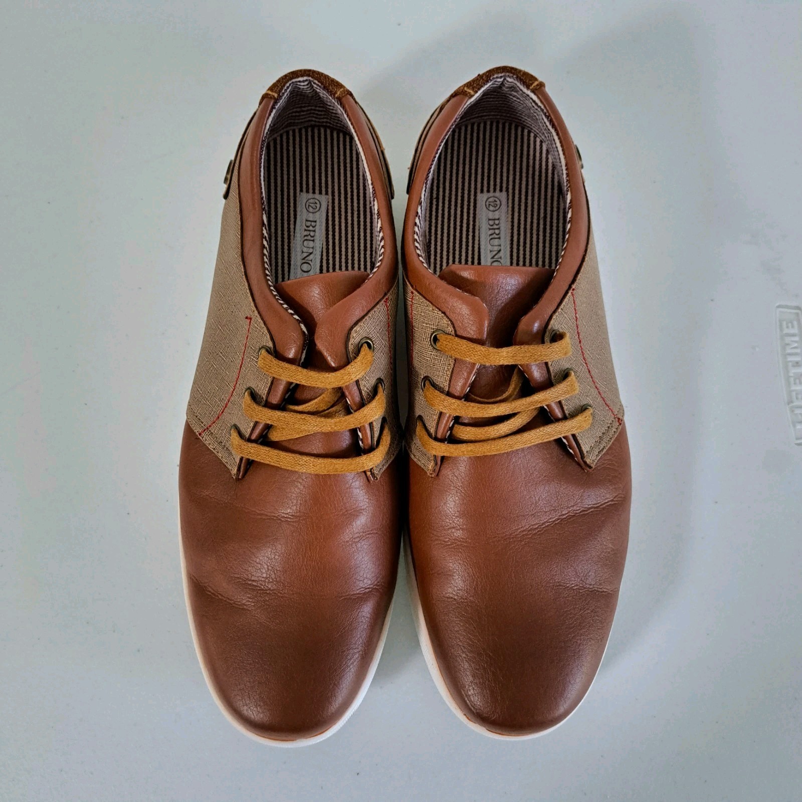 SAOLA Scarpa elegante Oxford marrone uomo BRUNO MARC NEW YORK taglia 12