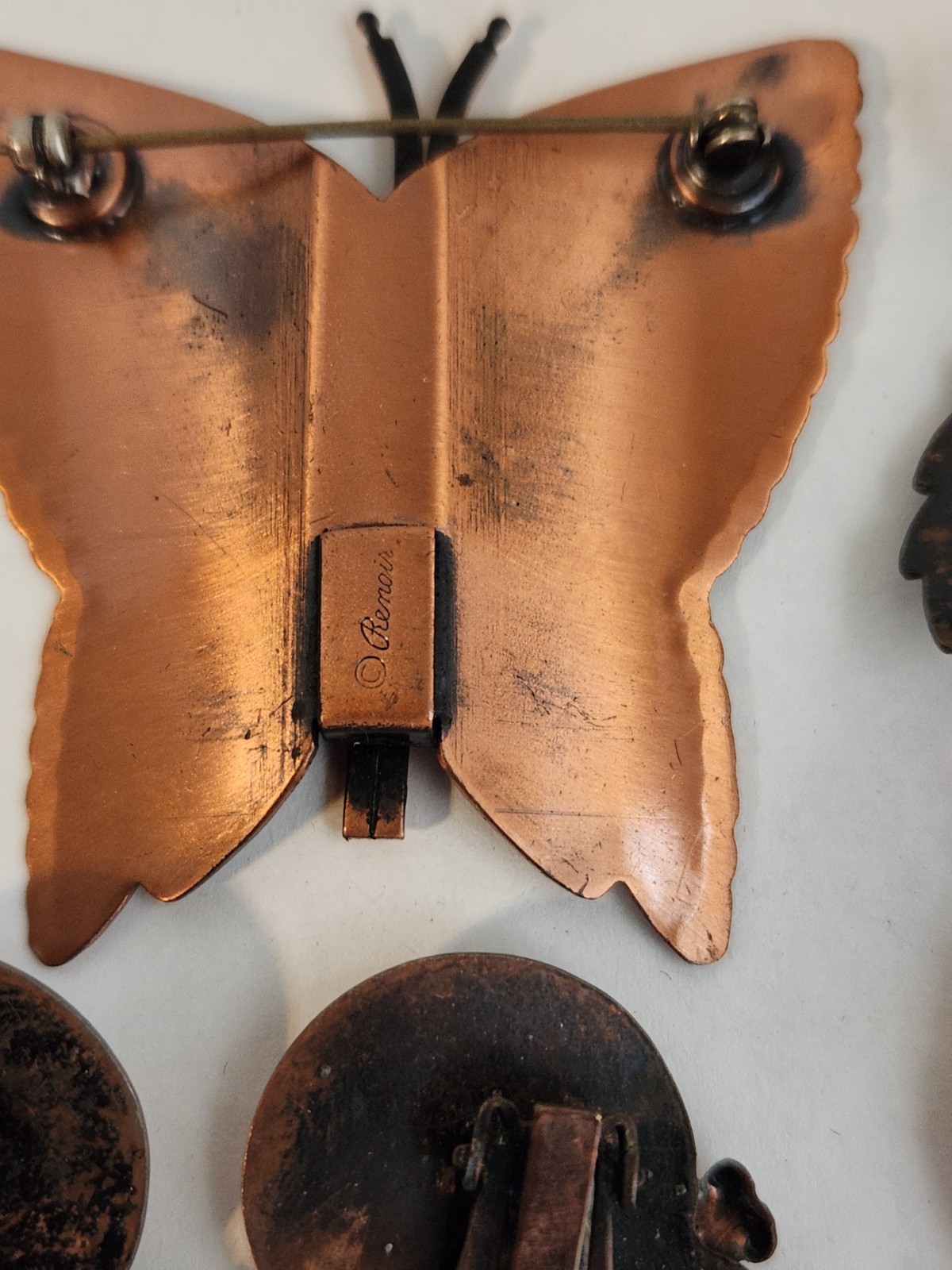 Vintage Solid Copper Bracelets Pins Earrings Copp… - image 10