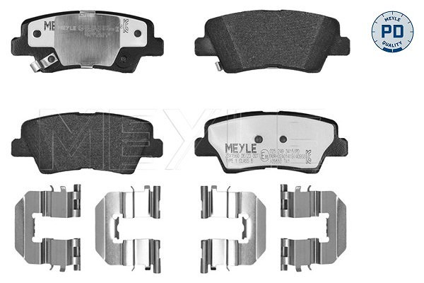 Meyle Bremsbelagsatz, Scheibenbremse Hinterachse U.A. FüR Hyundai, Kia-image