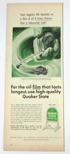 1954 Quaker State Motor Oil Measuring Tape Print Ad