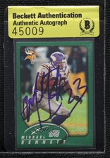 BAS 2002 Topps Michael Bennett #83 Authentic Auto 3c7