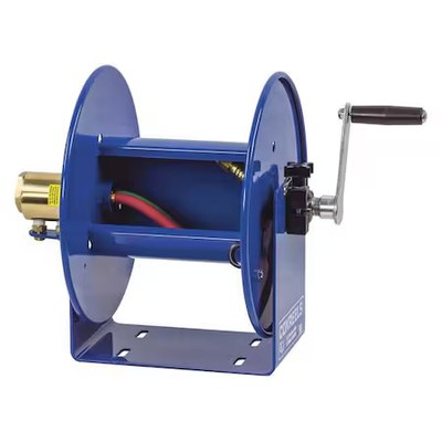 Coxreels 112Wl-1-100 Hand Crank Hose Reel, 100 Ft, 1/4'' Id, Blue