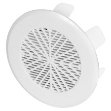 White Plastic Air Vent Custom Diameter Ventilation Ending Cap Grille