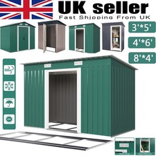 Metal Garden Shed 6 X 4, 8 X 4, 8 X 6, 10 X 8 Garden Storage WITH FREE BASE New