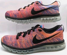 Nike Flyknit Air Max Blue Concord Crimson Men's Shoes Sneakers Size 14 EXCELLENT