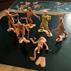 1964 Vintage Lot Louis Marx & Co Plastic Indians Cowboys Toy Figures 6” Tall