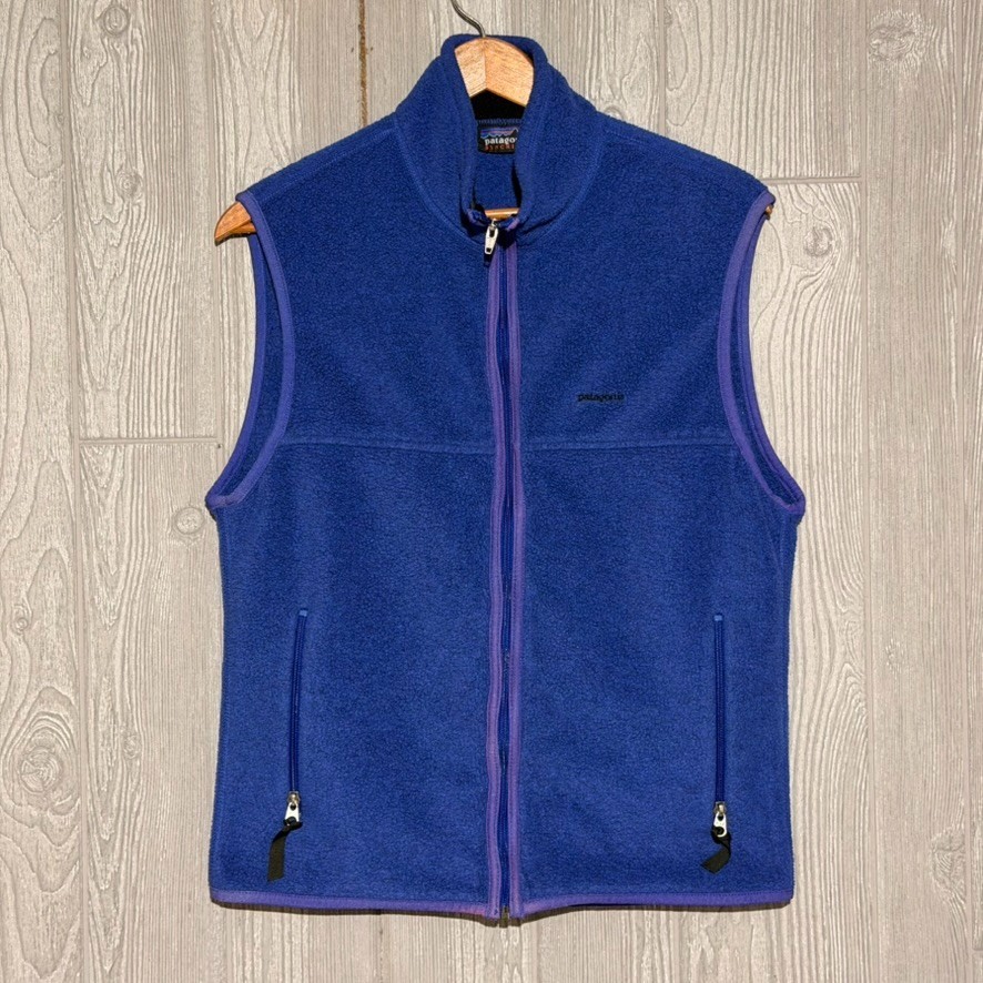 トップス 90s patagonia SYNCHILLA Fleece Vest M Vintage Patagonia Synchilla Vest Men's M Blue Fleece Full Zip Made