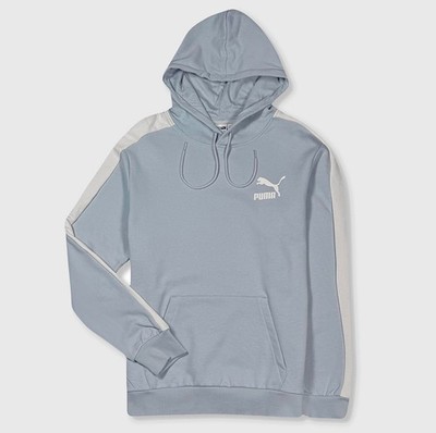 Puma Iconic T7 Hoodie - NWT Mens Size Large Glacial Blue - #45715-M2