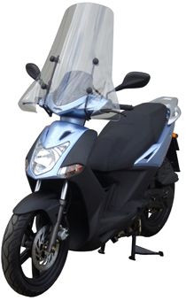 Pare-brise Kymco Agility haut transparent sans bord pour scooter 50cc et 125cc