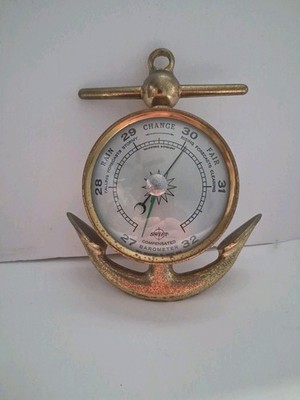 Vintage 6  Swift & Anderson Mariner Nautical  Anchor Wall Compensated Barometer