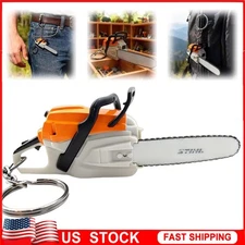 Stihl Mini Chainsaw Keychain Plastic KeyRing Toy,Miniature Novelty Chainsaw Gift
