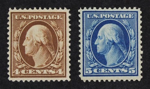 CKStamps: US Stamps Collection Scott#334, 335 Tiny Thin, Mint H OG