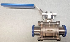 HFS 1.5” Tri Clamp Three Piece Sanitary Ball Valve SS304