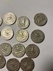 Washington Quarters, 90% Silver 1932 - 1964, Circulated, A Lot Of 20