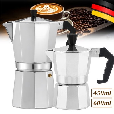 Espressokocher 9-12Tassen Aluminium Kaffee Mokka Maker Espressokanne Kaffeekanne