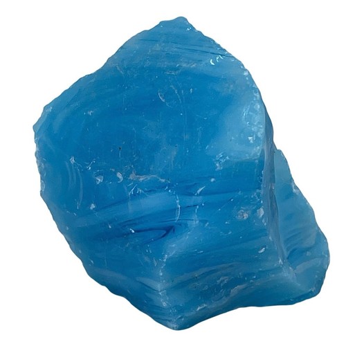 Verre d'art bleu ciel verre à scories opaque brillant manganèse #45GL196 - Photo 4/6