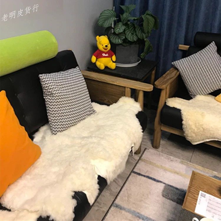 100% Genuine Sheepskin Fluffy Fur Rug 24"*39" Windward Natural Soft Mat US STOCK - Image 4 of 4