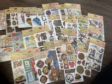 Lot of 31 crafters square stickers Packages. Assorted Scrapbooking Crafts