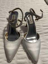 Badgley Mischka Women's Stiletto Heel Kamilah Embellished Satin Pumps S6