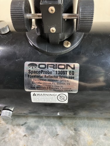 Telescopio reflector ecuatorial Orion SpaceProbe 130ST EQ 130 MM solo tubo - Imagen 2 de 6