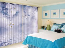 3D Flower Water 79 Blockout Photo Curtain Print Curtains Drapes Fabric Window AU
