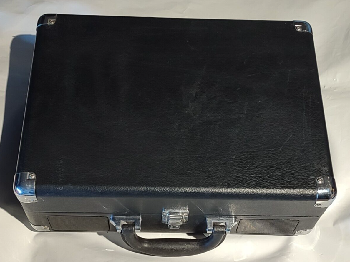 Victrola 3-Speed Bluetooth Portable Suitcase Record Player in Black-image