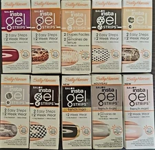 Sally Hansen Insta Gel Strips w/ Top Coat, Choose Color, Use w/ LED Mini Lamp