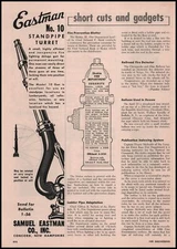 1957 Samuel Eastman Concord New Hampshire No. 10 Standpipe Turret Gun Print Ad
