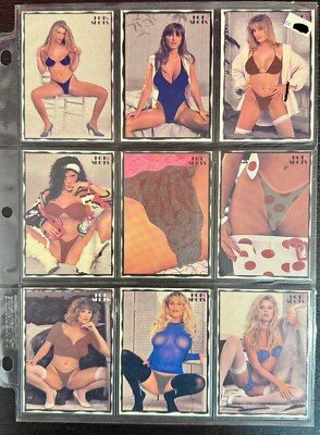 1994 HOT SHOTS DARE TO BARE Scratch Offs PROTOTYPE Set of 9 Promo Cards - RARE