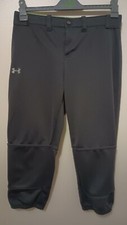 Under Armour, Mid Length, Fitted, Boys Active Wear, Pants Black, Size M,