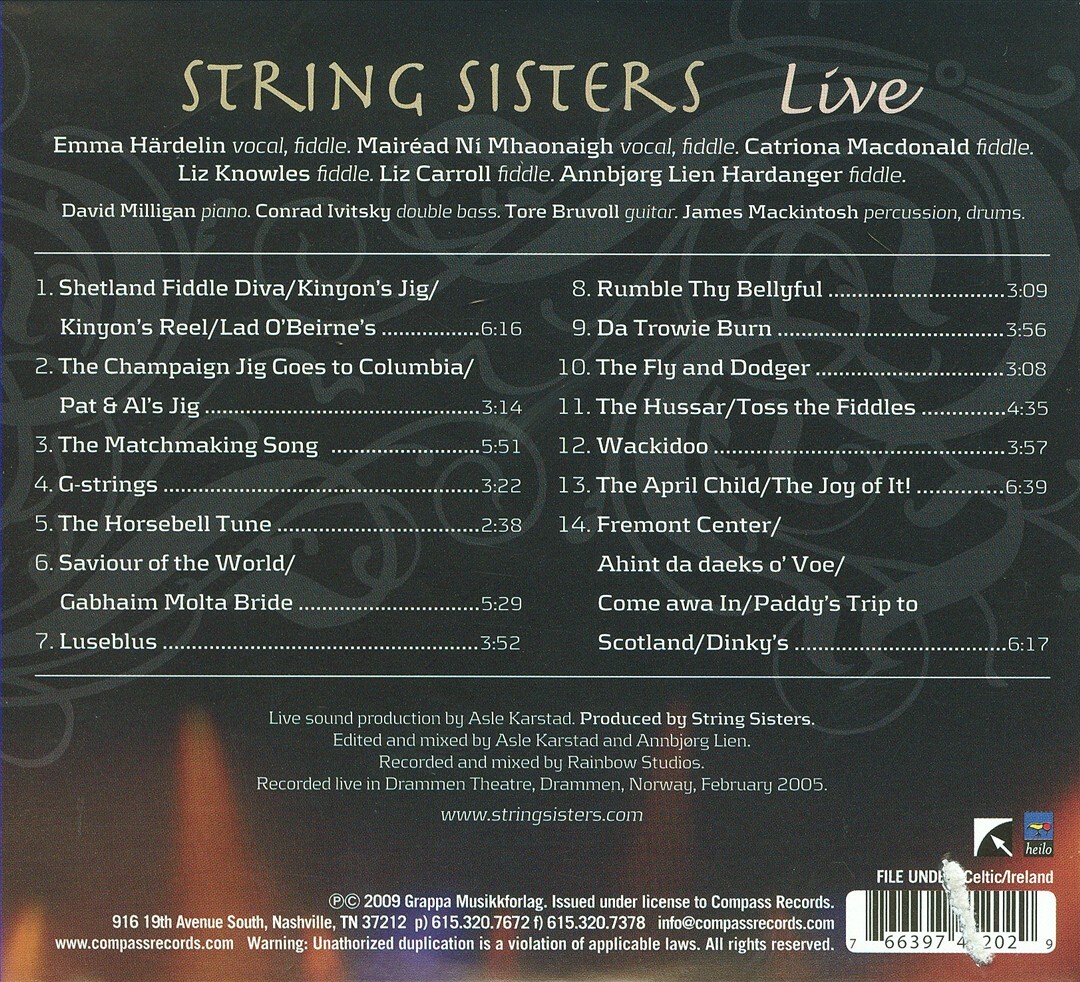 STRING SISTERS LIVE NEW CD