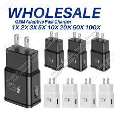 Wholesale Bulk Adaptive USB Fast Wall Charger Power Adapter For Samsung US Block