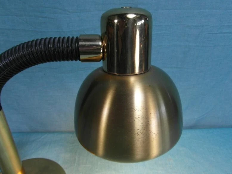 Tischlampe Arbeitslampe Design Büro Lampe Messing Flexschlauch Antik Stil o10c6 - Bild 4 von 4