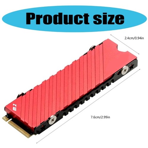 M.2 SSD NVMe M.2 2280 Solid States Hard Disk Aluminum Heatsink Replacement - Photo 8/10