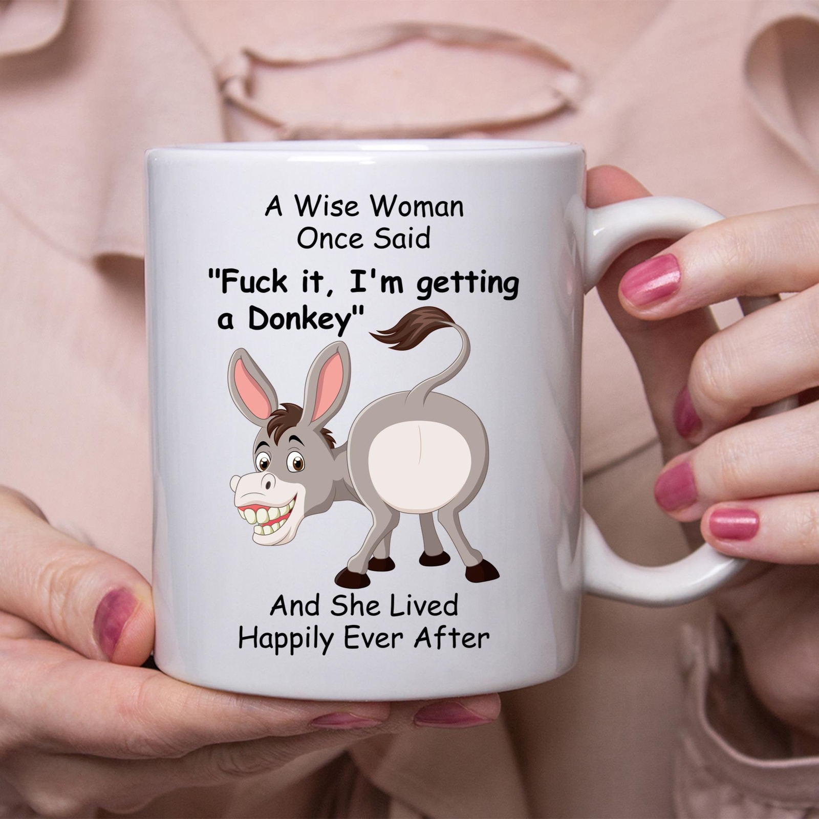 Funny Donkey Gift For Women White Coffee Mug