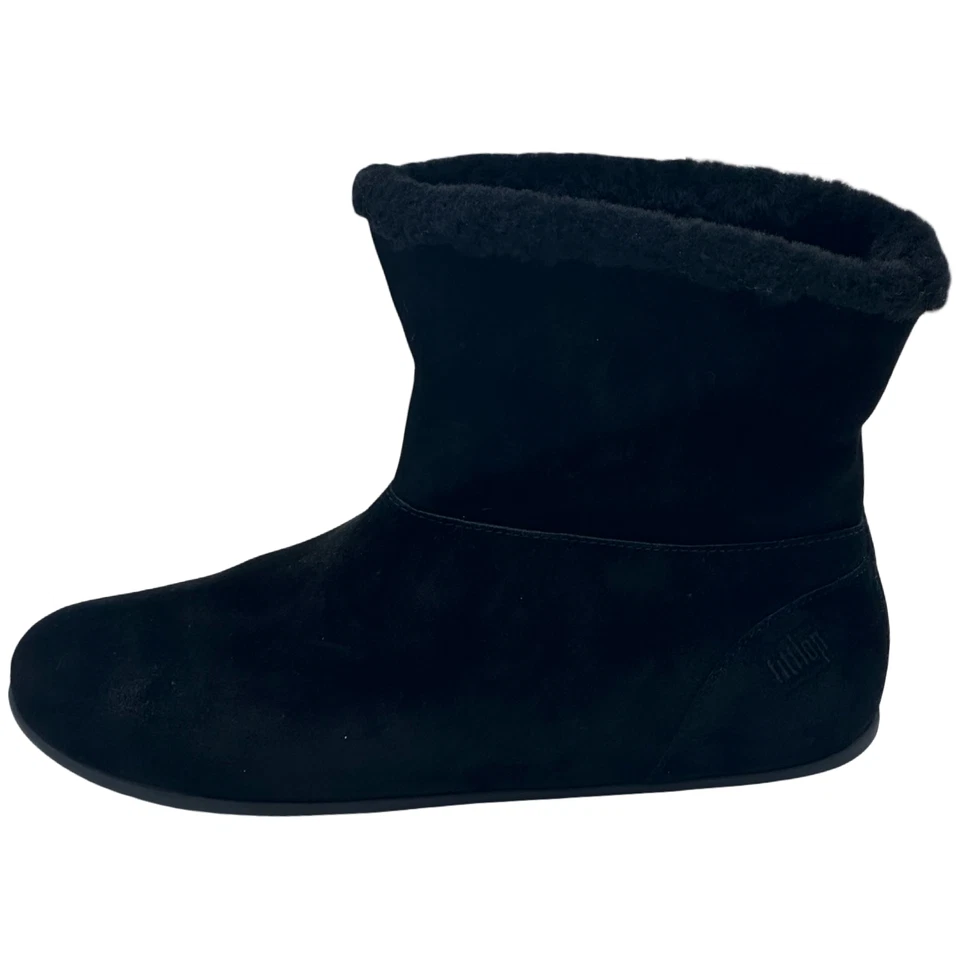 Fitflop Sarah Shearling 拖鞋黑色 1842 女式鞋 8.5 码 — 第 2/4 张图片