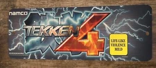 Tekken 4 Arcade 4x12 Metal Wall Video Game Marquee Banner Sign