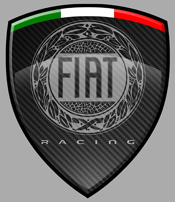 FIAT Racing Sticker vinyle laminé ( optical illusion, sham reflet )