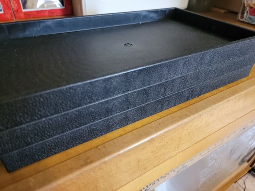 3 große 1 Zoll schwarz Kunststoff stapelbar Schmuck Tablett 14,75 x 8,25 x 1 - Bild 2 von 4