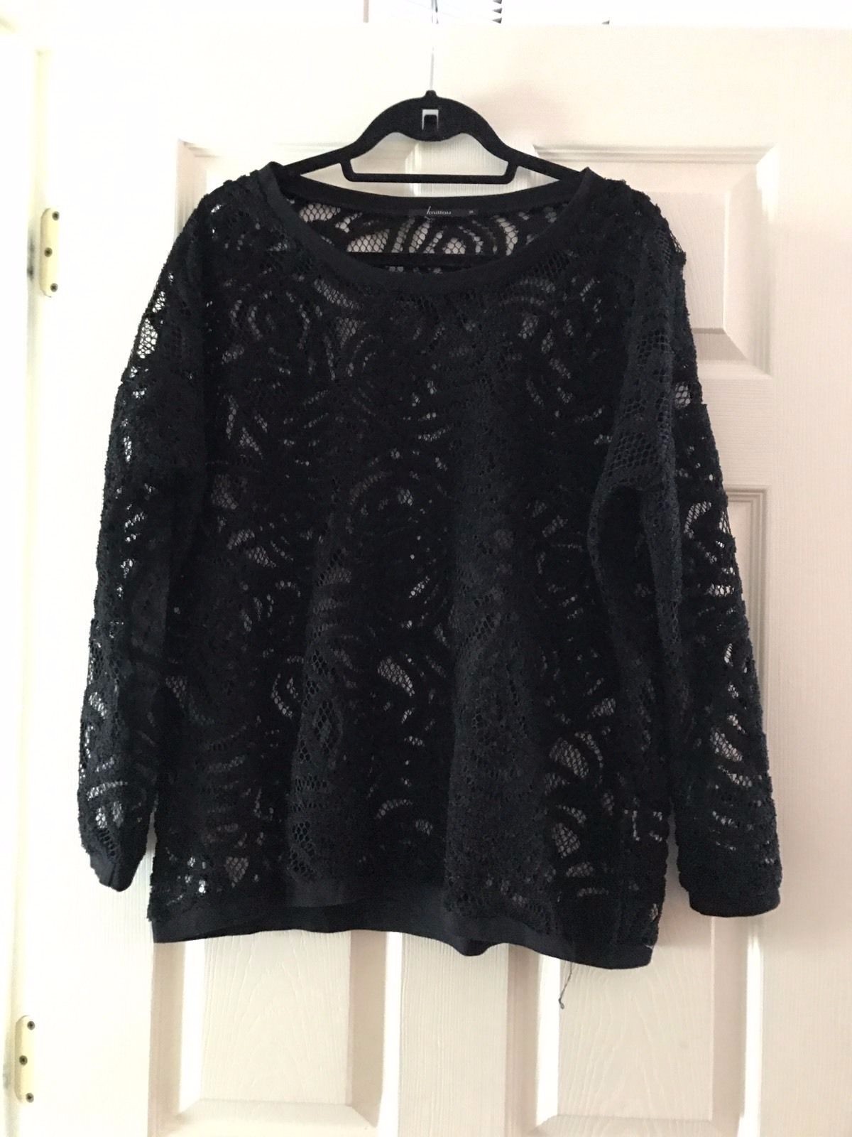 $148 LF STORES LACE SHEER PULLOVER 