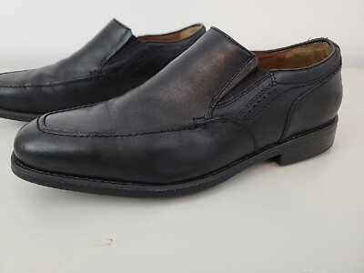 JOHNSTON & MURPHY XC4 BLACK SHEEPSKIN SLIP-ON LOAFERS SZ 9M  display picture 3