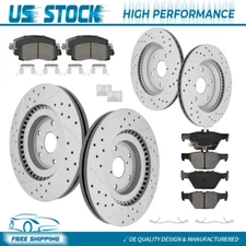Front Rear Drilled Brake Rotors Ceramic Pads Kit For Subaru Forester 2019 - 2023
