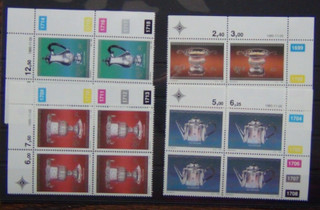 South Africa 1985 Cape Silverware set in block x 4 MNH